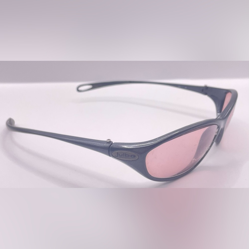 Vintage Bolle Julibo Black Oval Sunglasses Frames Only